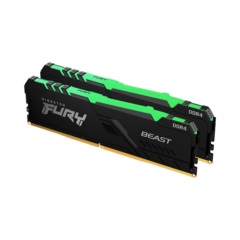 RAM DESKTOP KINGSTON FURY BEAST RGB (KF432C16BBAK2/16) 16GB (2X8GB) DDR4 3200MHZ